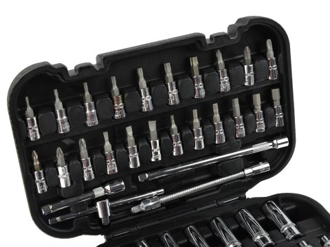 Zestaw kluczy nasadowych torx 1/4" 56el. Geko
