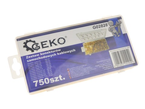 Zestaw konektorów samochodowych kablowych 750szt. Geko