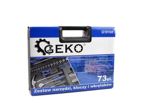 Zestaw narzędzi, kluczy i wkrętaków 73el. (4) Geko