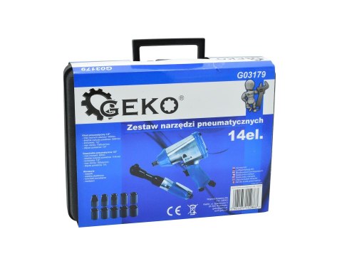 Zestaw narzędzi pneumatycznych 14el.(4) Geko