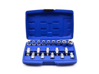 Zestaw nasadek i bitów torx 1/2" 19 szt. Geko