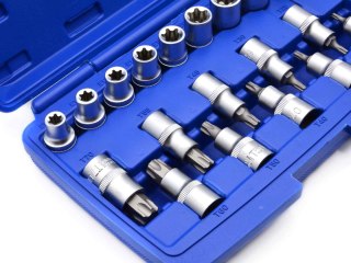 Zestaw nasadek i bitów torx 1/2" 19 szt. Geko
