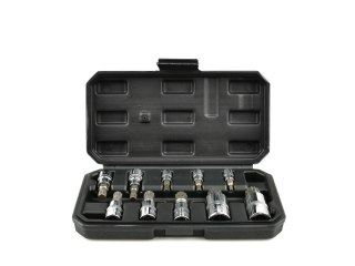 Zestaw nasadek spline 1/4 3/8 1/2 M4-M18 10el. Geko
