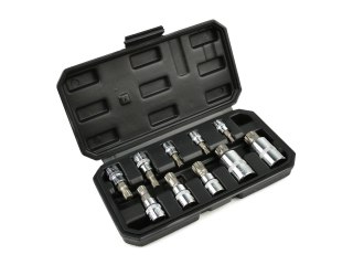 Zestaw nasadek spline 1/4 3/8 1/2 M4-M18 10el. Geko