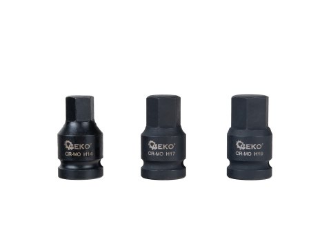 Zestaw nasadek udarowych 8el. 1/2" 12-kąt CR-MO Geko