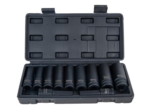 Zestaw nasadek udarowych długich 11el. 1/2" 10-24mm CR-MO (10) Geko
