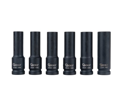 Zestaw nasadek udarowych długich 11el. 1/2" 10-24mm CR-MO (10) Geko