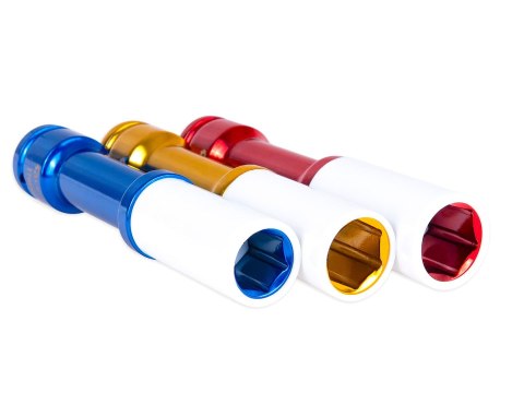 Zestaw nasadek udarowych długich do alufelg 17mm 19mm 21mm Geko