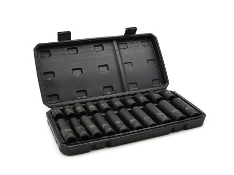 Zestaw nasadek udarowych długich i krótkich 1/2" 10-19mm 20szt Geko