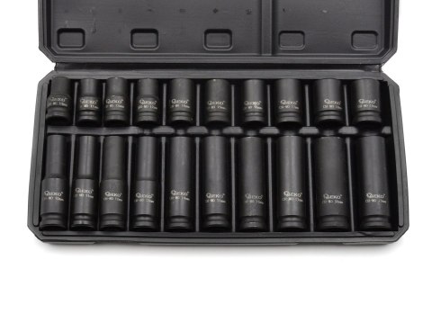 Zestaw nasadek udarowych długich i krótkich 1/2" 10-19mm 20szt Geko