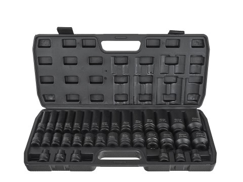Zestaw nasadek udarowych długich i krótkich 1/2" 8-32mm 35szt.(5) Geko