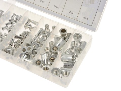 Zestaw nitonakrętek aluminiowych 150szt. Geko