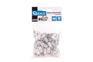 Zestaw nitonakrętek aluminiowych M8 1.0-3.5 50szt (60) Geko