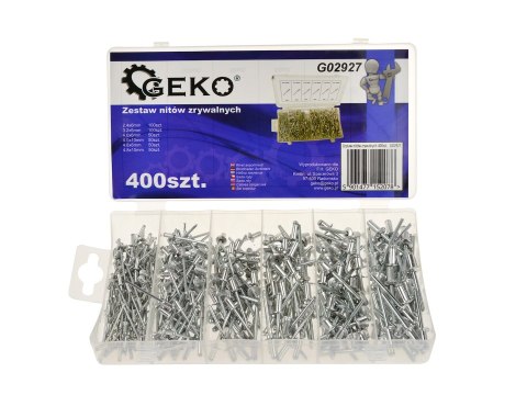 Zestaw nitów zrywalnych 400szt . Geko