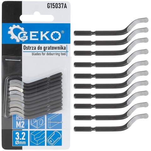 Zestaw ostrzy wymiennych HSS M2 do gratownika 10szt. (12/144) Geko
