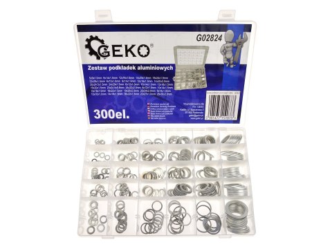Zestaw podkładek aluminiowych 300el. (20) Geko
