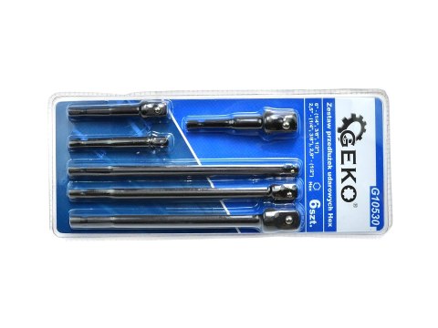 Zestaw przedłużek udarowych Hex 1/4"-1/2" 6szt. (6/48) Geko