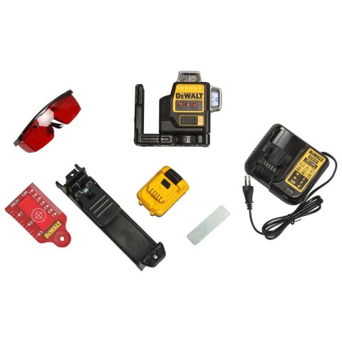 12V XR LASER WIELOLINIOWY 3X360 CZERWONY 1 X 2AH DEWALT DCE089D1R-QW