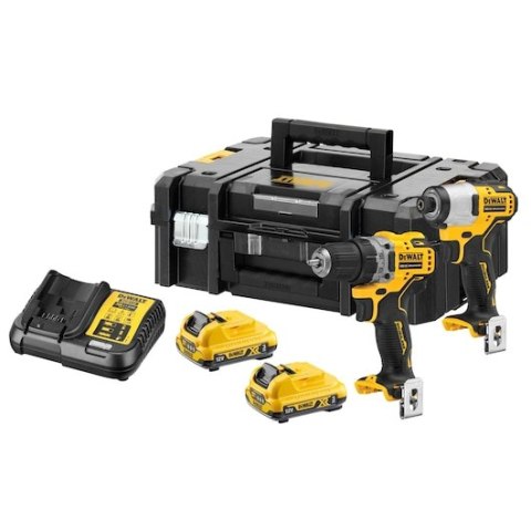 12V XR ZESTAW DWÓCH NARZĘDZI BEZSZCZOTKOWYCH - 2 X 3 AH DEWALT DCK2110L2T-QW
