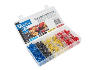 Zestaw tulejek - zakończenia kabli 450szt. (100) Geko