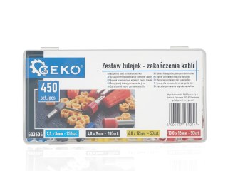 Zestaw tulejek - zakończenia kabli 450szt. (100) Geko