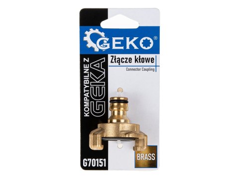 Złącze kłowe mosiężne kompatybilne z GEKA z przyłączem (10/80) Geko