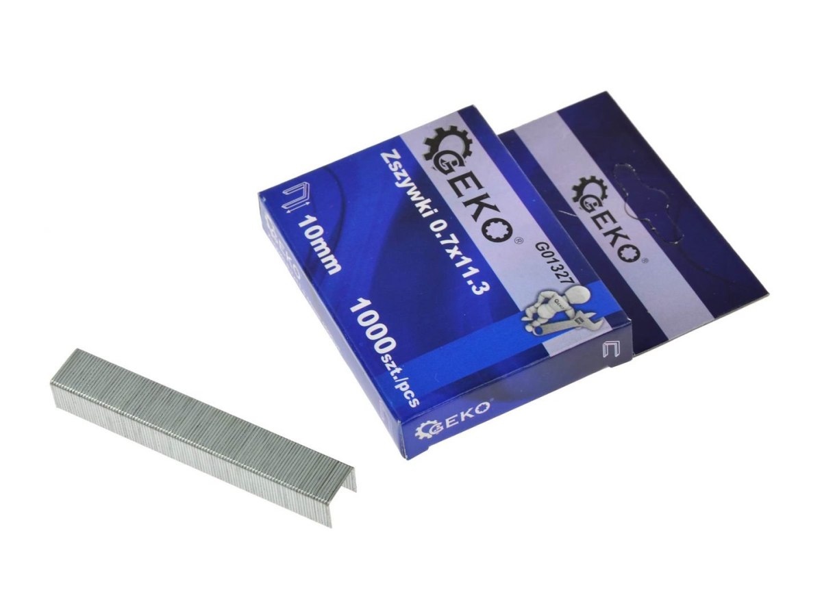 Zszywki Typ A 0,7x11,3 10mm 1000szt. Geko