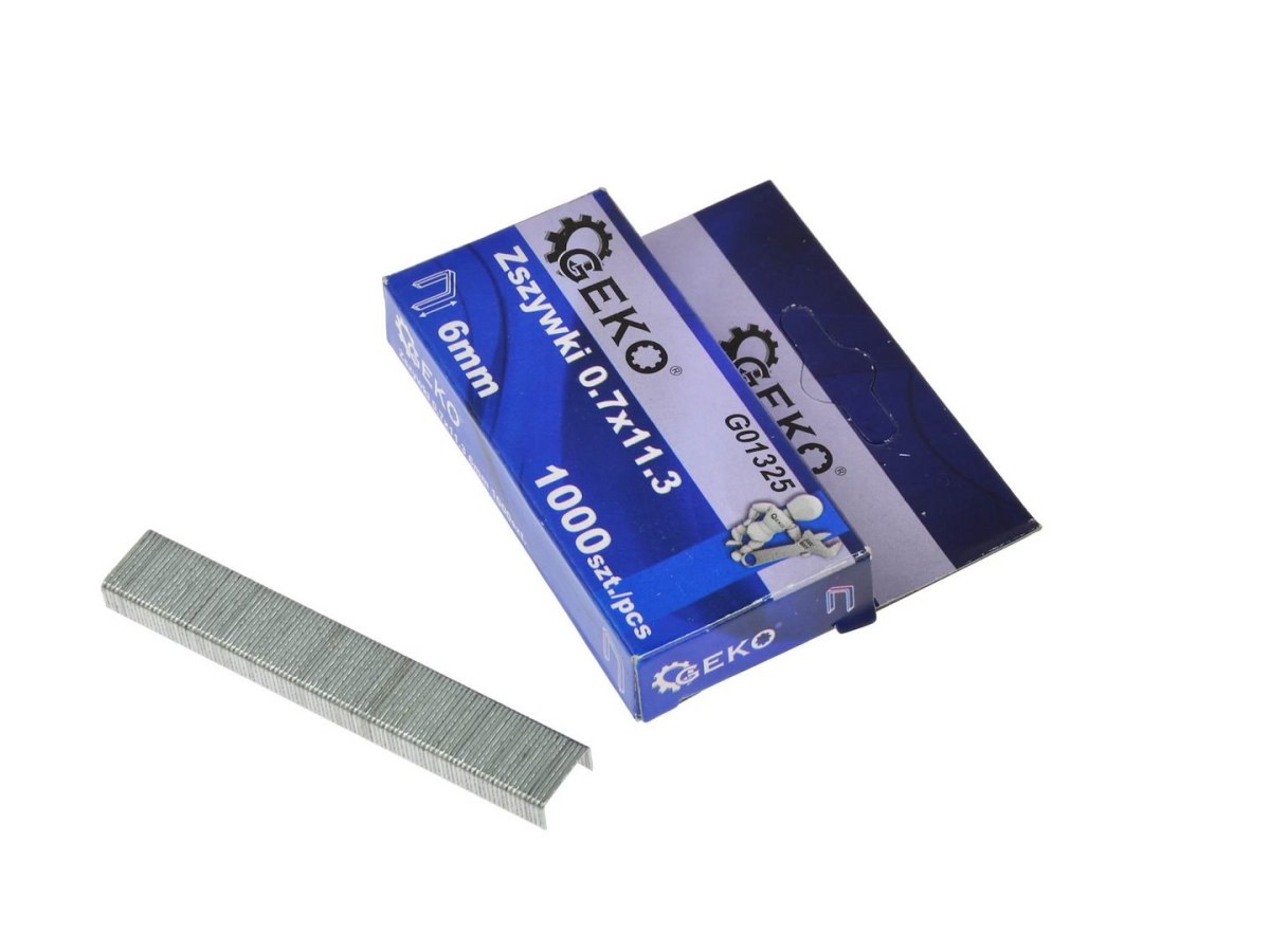 Zszywki Typ A 0,7x11,3 6mm 1000szt. Geko