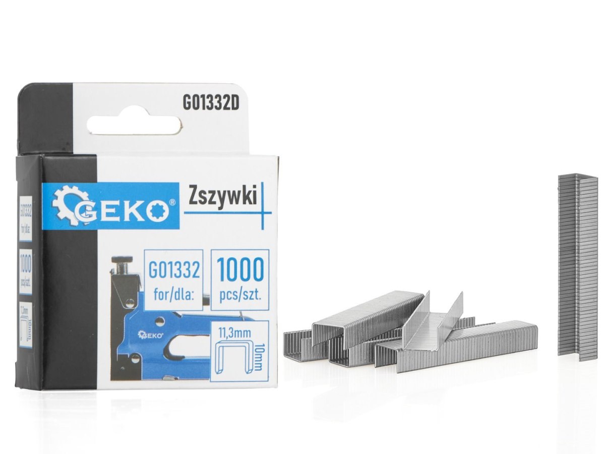 Zszywki Typ G 1.2x11.3mm 10mm 1000szt. Geko