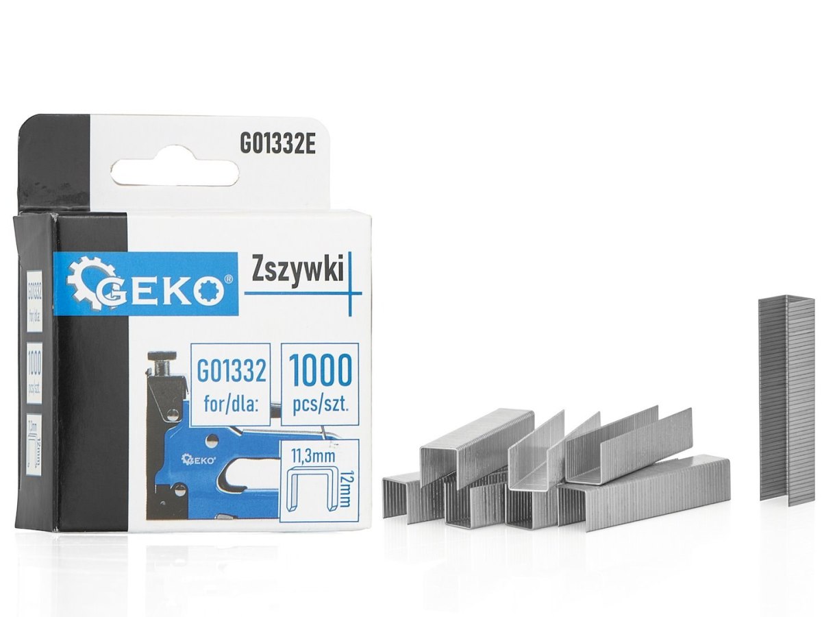 Zszywki Typ G 1.2x11.3mm 12mm 1000szt. Geko