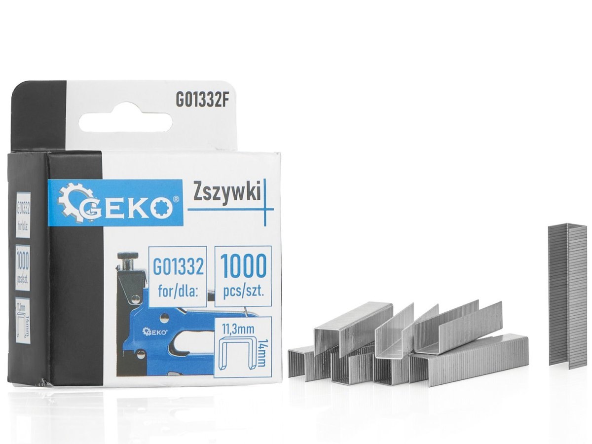 Zszywki Typ G 1.2x11.3mm 14mm 1000szt. Geko
