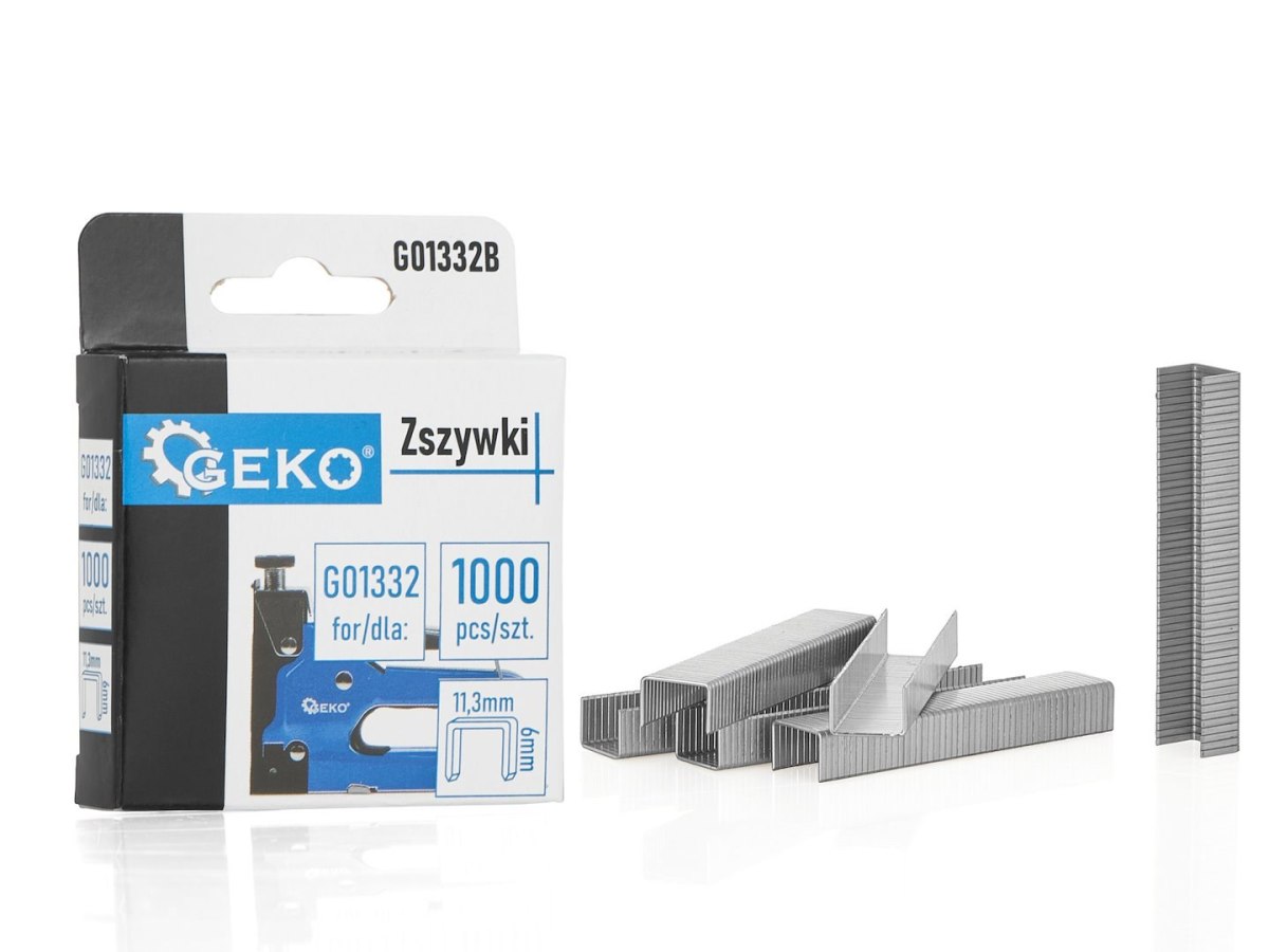 Zszywki Typ G 1.2x11.3mm 6mm 1000szt. Geko