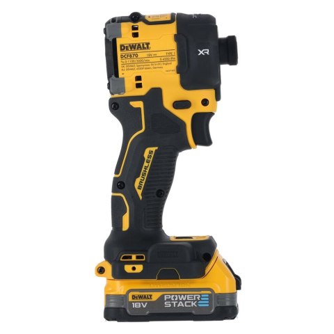 18V XR ZAKRĘTARKA UDAROWA HYDRAULICZNA 2X1.7AH POWERSTACK DEWALT DCF870E2T-QW