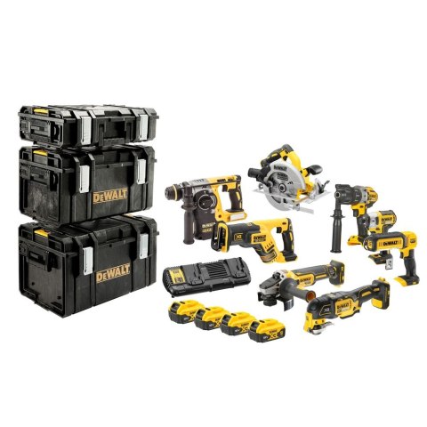18V XR ZESTAW 8 NARZĘDZI BEZSZCZOTKOWYCH - 4 X 5 AH DEWALT DCK853P4-QW
