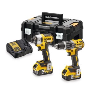 18V XR ZESTAW DWÓCH NARZĘDZI BEZSZCZOTKOWYCH - 2 X 5 AH DEWALT DCK266P2T-QW