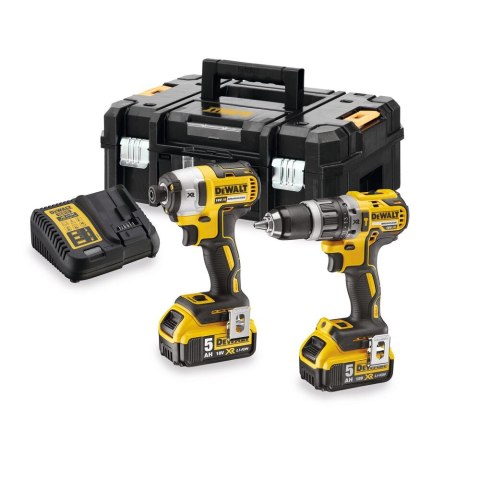 18V XR ZESTAW DWÓCH NARZĘDZI BEZSZCZOTKOWYCH - 2 X 5 AH DEWALT DCK266P2T-QW