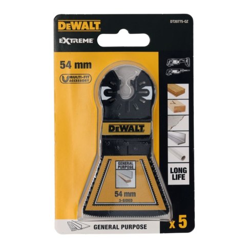 5 SZT. OSTRZY DO OSCYLATORA TRÓJSTRONNEGO DO MULTINARZĘDZIA DEWALT DT20775-QZ