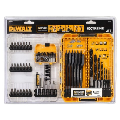 57-CZ. ZESTAW BITÓW I WIERTEŁ DO DREWNA DEWALT DEWALT DT70758-QZ