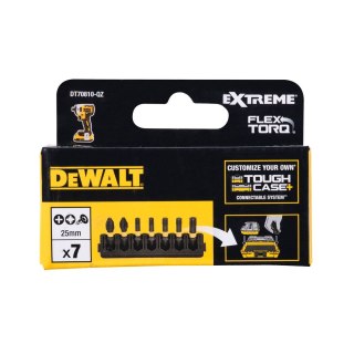 7 SZT. BITY PH/PZ/TX 25MM FLEXTORQ DEWALT DT70810-QZ