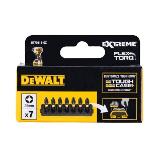 7 SZT. BITY PZ2 25MM FLEXTORQ DEWALT DT70811-QZ