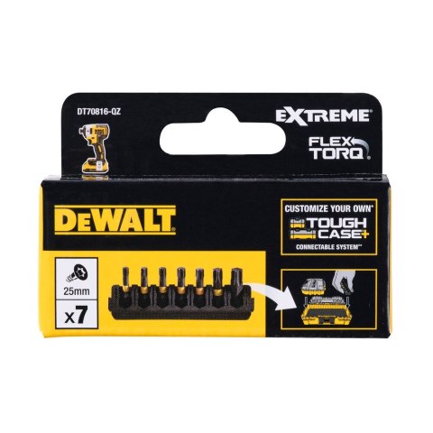 7 SZT. BITY TORX 25MM FLEXTORQ DEWALT DT70816-QZ
