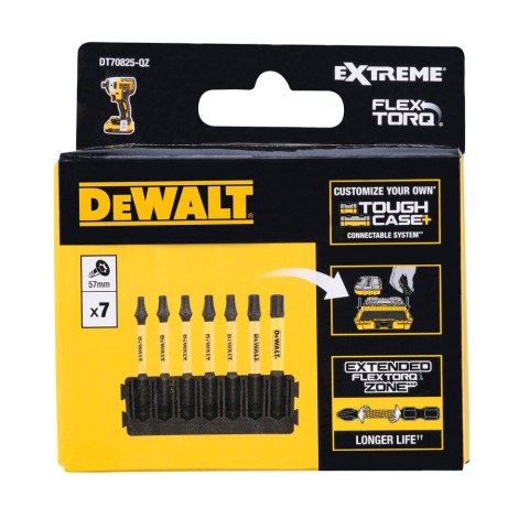 7 SZT. BITY TORX 57MM FLEXTORQ DEWALT DT70825-QZ