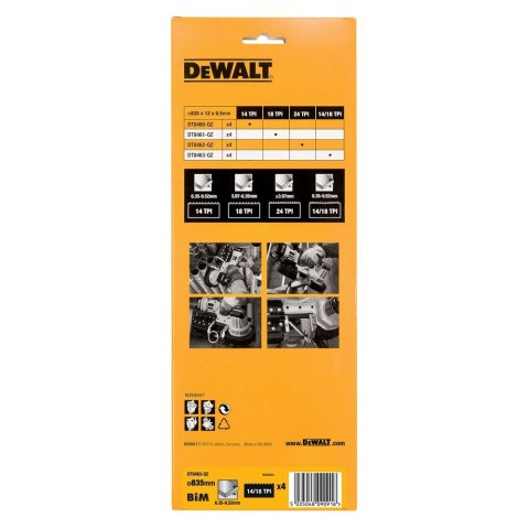 BRZESZCZOT DO DCS371 BI-MET 14/18TPI DEWALT DT8463-QZ