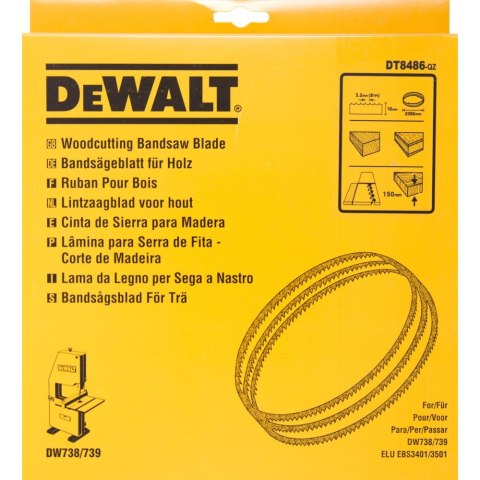 BRZESZCZOTY DO PIL.TAŚM. 2095X10X0.6MM DEWALT DT8486-QZ