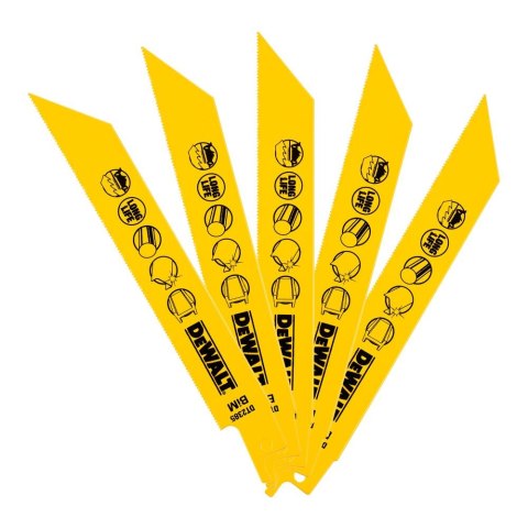 BRZESZCZOTY ZE ST.KOB.152MM 24TPI 5SZT DEWALT DT2385-QZ