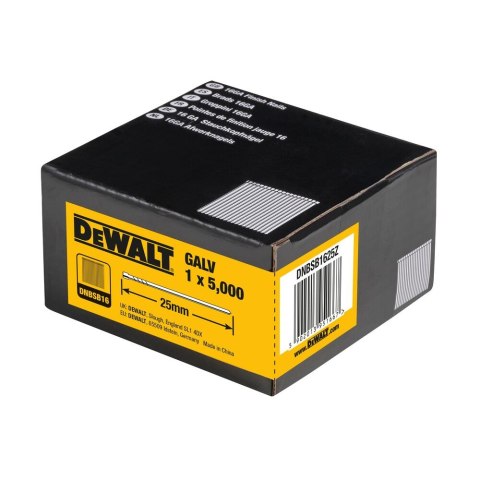 GWOŹDZIE 16GA 25MM GALV 5M DEWALT DNBSB1625Z