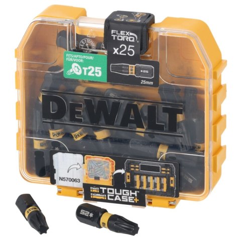 KOŃC. UDAR T25 25MM TORX TIC TAC DEWALT DT70558T-QZ