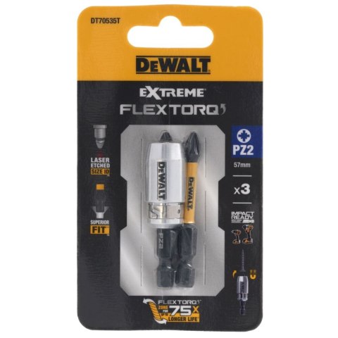 KOŃC WKRĘT UDAR TORSION 2 X PZ2/UCH DEWALT DT70535T-QZ