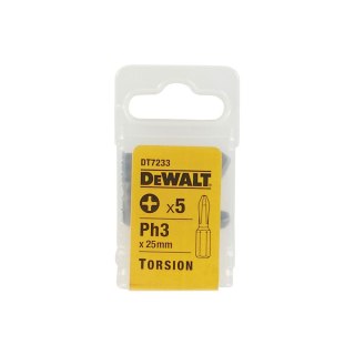KOŃCÓWKI TORSION-PHILLIPS 25MM PH3 DEWALT DT7233-QZ
