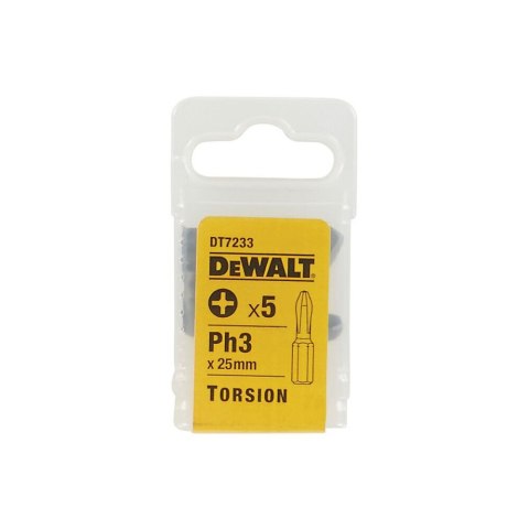 KOŃCÓWKI TORSION-PHILLIPS 25MM PH3 DEWALT DT7233-QZ